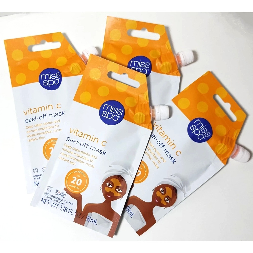 4X Miss Spa Vitamin C Peel-Off Mask Deep Clean Pores 1.18 fl oz Deep Clean Pores